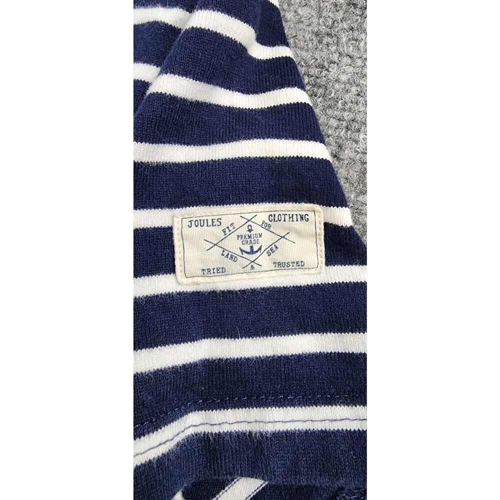 Joules Dress Womens 4 Blue Striped Riviera V-Neck Jersey Coastal Preppy Summer - Picture 9 of 12